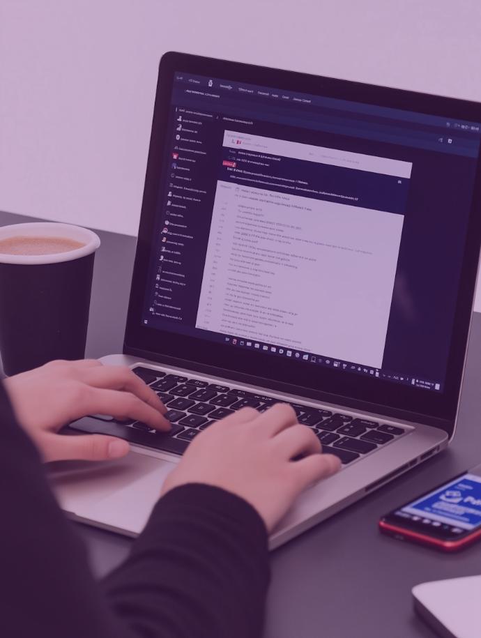 Personne travaillant sur ordinateur